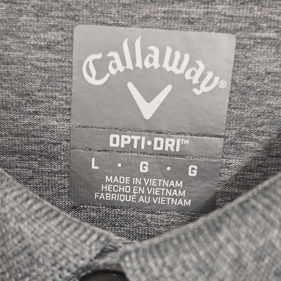 Callaway Blue and Gray Polo Shirt Modern Sporty Design - Picture 2 of 3